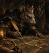 Daevanion Board Optimiser icon: a crowned rat plotting a route across a node board by lantern light