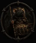Party Finder² icon: a gold rat crest on black, carrying a banner
